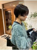黒髪暗髪×まとまりショート大人可愛い艶カラー20代30代40代