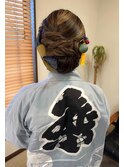 お祭りヘア