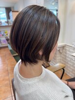 ナオシ トレス 富雄店(nao*c tres)&nbsp;大人かわいい小顔ナチュラルショートボブ30代・40代