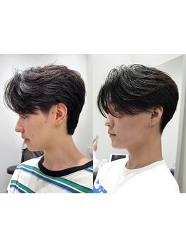 【洗練されたセンターパート】毛流れ・綺麗な横顔のシルエットを演出するメンズカットで作るセンターパート