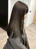 ミュラ(mulah)&nbsp;冬カラーオリーブグレージュ＊暗髪透明感カラーロングヘア