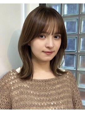 ガーデン 銀座(GARDEN) 顔まわりレイヤー/くびれ/小顔/ココアベージュ/ミディアム/銀座