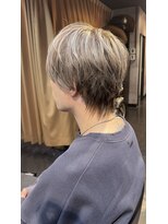 ヘア フラッグ 西葛西店(hair flag)&nbsp;立体感たっぷりのハイライト×マッシュウルフ