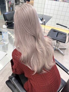 サンクプロジェクト(cinq PROJECT) 原宿韓国顔周りレイヤーミルクティーホワイトベージュグレージュ