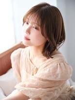 キネン バイ ツリー 宇都宮(kinen by tree)&nbsp;ミディアムレイヤーくすみベージュの柔らかいくびれヘア