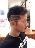 ライン入れで遊びゴコロを出したソフモヒカット