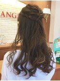 パーティヘアダウンスタイル