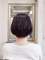 プレジール (Plaisir) 30代40代50代60代丸みショートボブ黒髪アッシュ大人可愛い