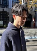 メンズニュアンスパーマセンターパート