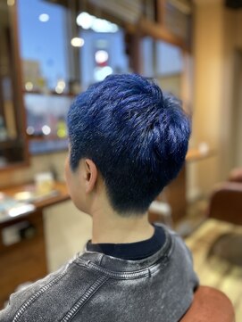 ヘアー キューブ フィール 都町店(hair cube feel) ビビットブルー