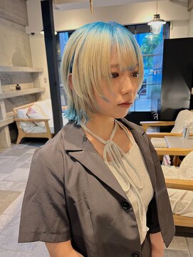 ココモ(KOKOMO) 【三谷大樹】ホワイトブロンド×ターコイズ