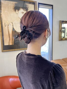 コレット ヘアー 大通(Colette hair) リボン × シニヨンスタイル .*。