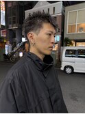 パンクショート/濃いめシルバーアッシュ/スパイキー[加藤玲]