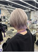 ハイトーンミルクティー×ペールパープルカラーウルフ