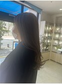 ハイライト×シフォンベージュ×巻き髪