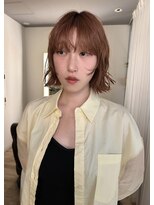 トリッカ 銀座(tricca)&nbsp;ボブ/顔周り/レイヤー/ダブルカラー/オレンジベージュ