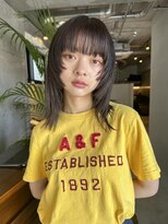 ソイリウム 下北沢(soi rium)&nbsp;顔まわりレイヤー_レイヤーカット_ウルフカット_ワイドバング