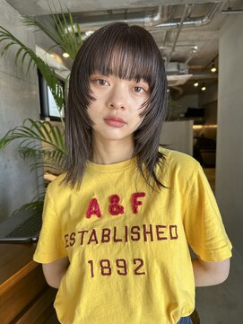 ソイリウム 下北沢(soi rium) 顔まわりレイヤー_レイヤーカット_ウルフカット_ワイドバング