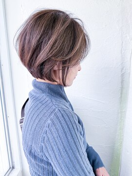 ムーンジェジェ(moon jeje) 白髪ぼかし30代40代50代60代くびれショート 丸みショートby柴立