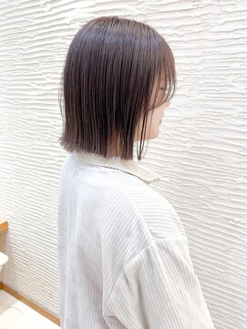 モリオ フロム ロンドン サッポロファクトリー店(morio FROM LONDON) 【morio】札幌ボブ　ぱつっと外ハネグレージュボブ