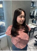 大阪梅田/着物ヘア/大人ガーリー/ダークアッシュ/似合わせカット