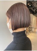 大人可愛いミニボブ◎30代40代前下がりコーラルピンク
