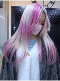 モカブラウンハイレイヤーウルフシャギーカット