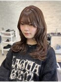 ミルクブラウン×レイヤーカット