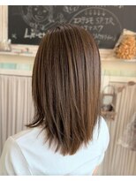 リエットヘア(Lie et.hair)&nbsp;「大人可愛い」透明感ベージュ×レイヤーミディアム