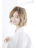 20代・30代・40代 もふもふ髪のバルーンボブ
