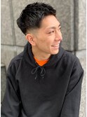 ビジカジフェザーマッシュサイドパートショートRオールバック