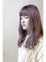 ヘアー カフェ コトノハ(hair cafe kotonoha) 【コトノハ】色持ちモーブラベンダーＷカラー　厚めのツヤバング