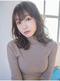 大人可愛い美髪20代30代小顔こなれミディグレージュ43