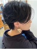 【Lib】大人可愛い20代30代40代×黒髪前下がりショートパーマ