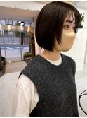 暗めアッシュのボブ