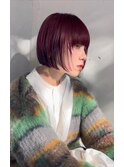 【arte pelo】ミニボブ/ボルドーカラー
