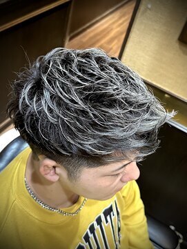 ヒロギンザ 仙台本店(HIRO GINZA) シャドウルーツ シルバーメッシュ メンズカラー 仙台