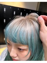 シーク 天神(SEEK)&nbsp;【SEEK 茶木】ターコイズブルー×ホワイトブロンド