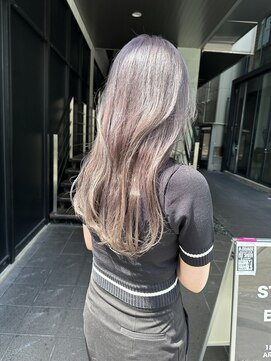 ロンド レア 天神大名店(Lond Le’a) ダブルカラーラベンダーベージュケアブリーチハイトーン韓国