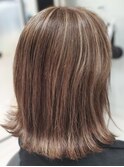 30代40代50代60代　ミディアムベージュ　ハイライト　脱白髪染め