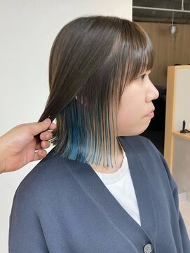 トト 船橋店(toto.) 黒髪/グレーベージュ/レイヤーロング/前髪パーマ[西船橋/津田沼]