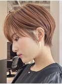 30代40代50代耳かけショート前髪なしハンサムショートカット小顔