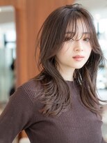 ケアリー 大泉学園(Carelly)&nbsp;大人かわいい前髪セシルカットココアブラウンフリンジウェーブ