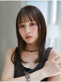 【GEEKS渋谷】顔周りレイヤー/前髪あり/夏カラー/20代30代/小顔