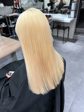 ベレーザ 渋谷(BELEZA) 8217渋谷ブロンドホワイトアッシュ髪質改善ストレート韓国ヘア