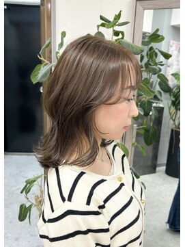 クレット(CLETO) ブリーチ無しダブルカラーでオリーブベージュ