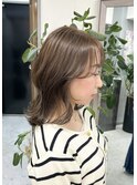 ブリーチ無しダブルカラーでオリーブベージュ