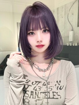 ロンド レア 天神大名店(Lond Le’a) ハイトーンミディラベンダーアッシュケアブリーチレイヤーカット