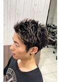 スパイキーショートのパーマカラー！！