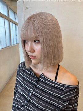 ポート 蕨(PORT) ボブとミルクブロンド【天間　彩香】